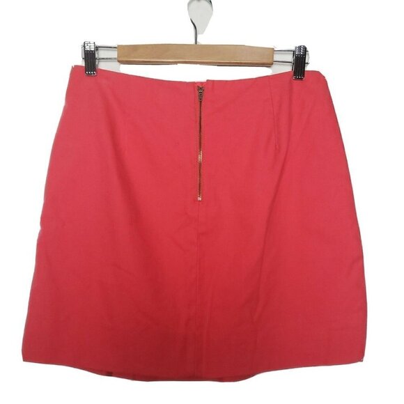 J. Crew 100% Cotton Coral Pleated Skirt Sz 4 - Picture 6 of 7